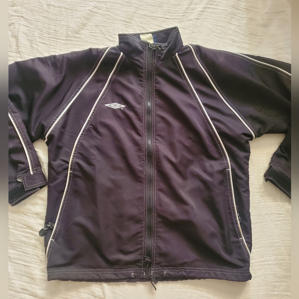 Umbro Vintage Men's Black Tracksuit Jacket Windbreaker Size S